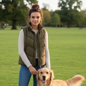 Tommy Hilfiger Olive Green Puffer Vest